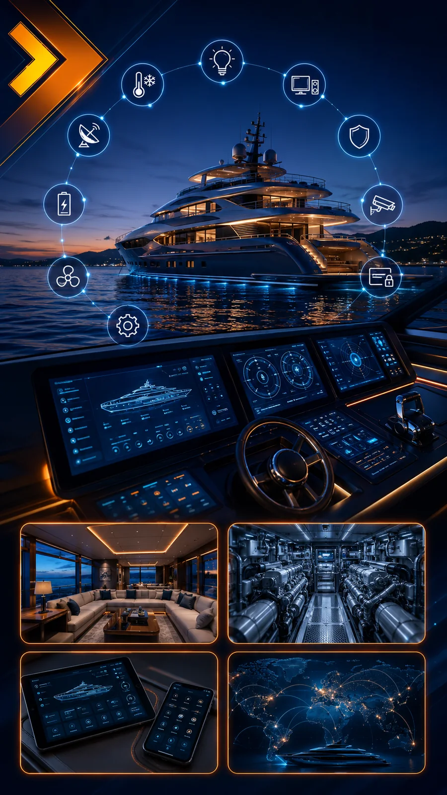 Yacht automation για έξυπνο έλεγχο και διαχείριση συστημάτων σκάφους